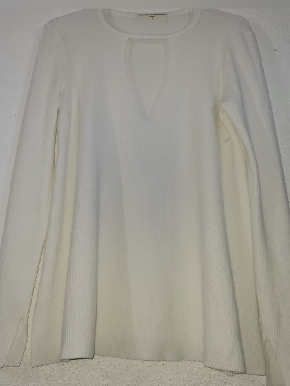 Cream Cut Out Sweater Top